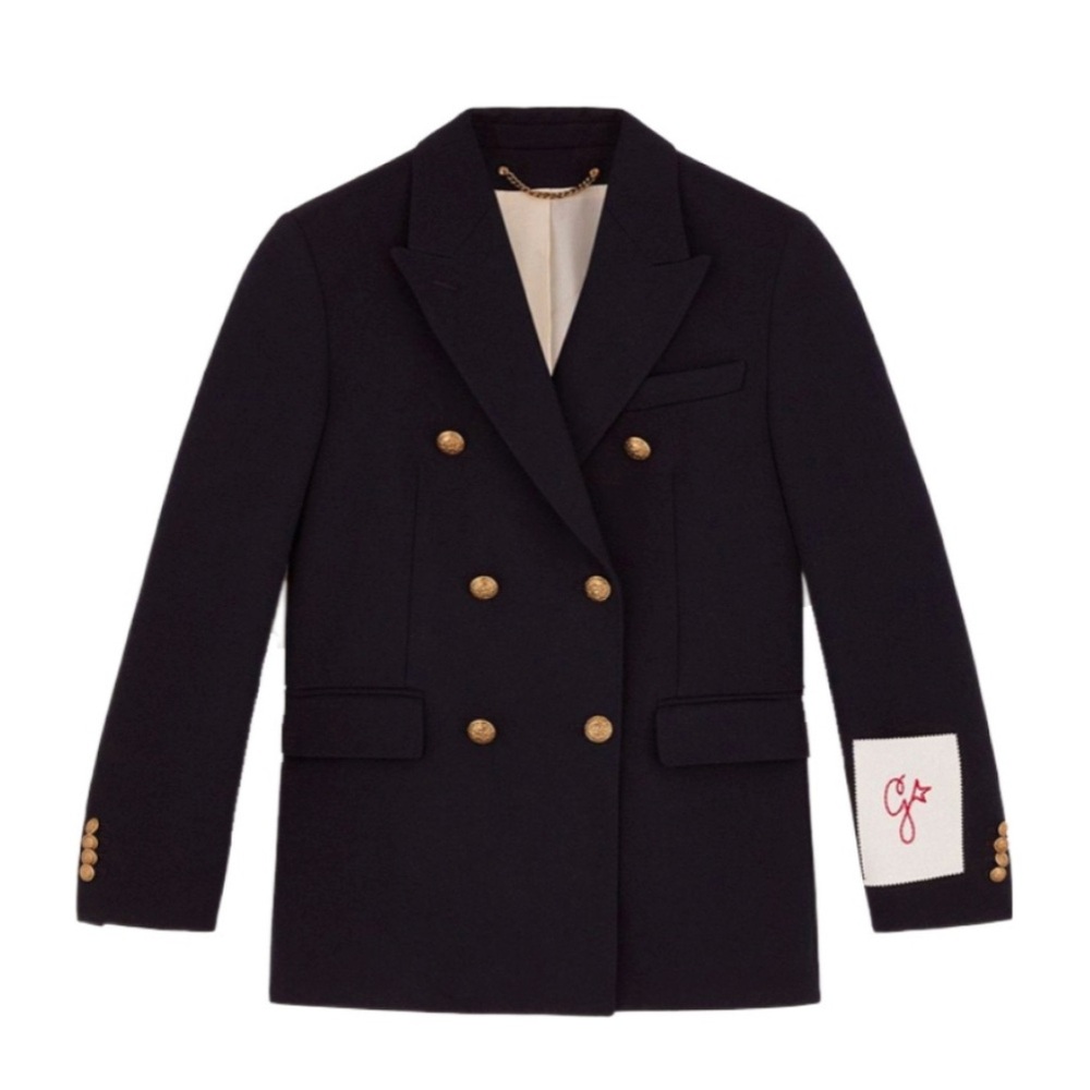 Golden Goose  Double-Breasted Blazer with Gold Buttons